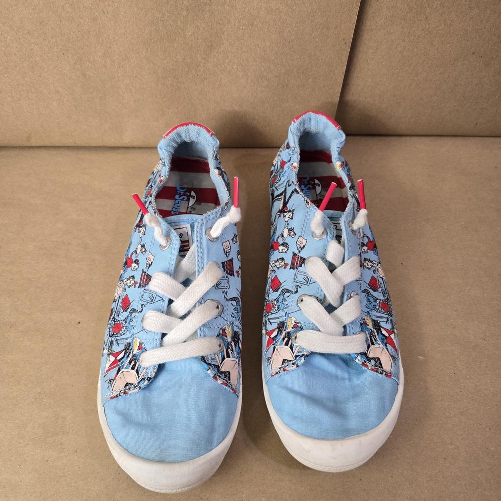 Dr. Seuss Blue and White Kids Sneakers